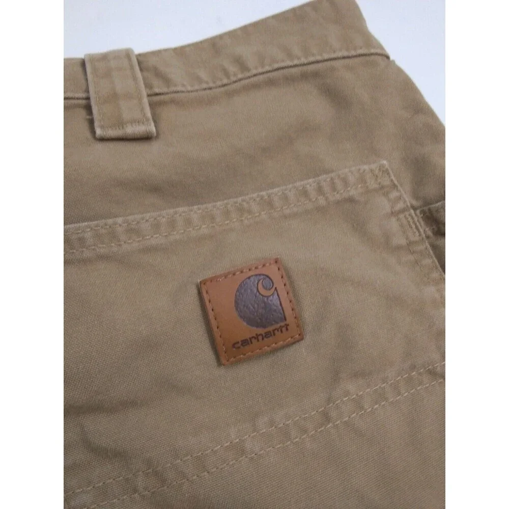Carhartt Men's Size 40 Original Fit Carpenter Canvas Utility Khaki Shorts B147